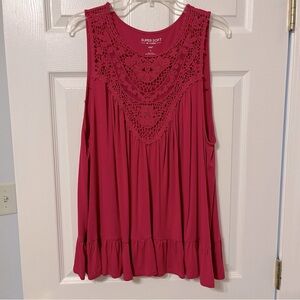 Torrid lace detail tank top